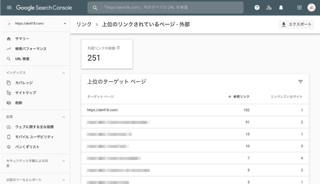 サーチコンソール　被リンク