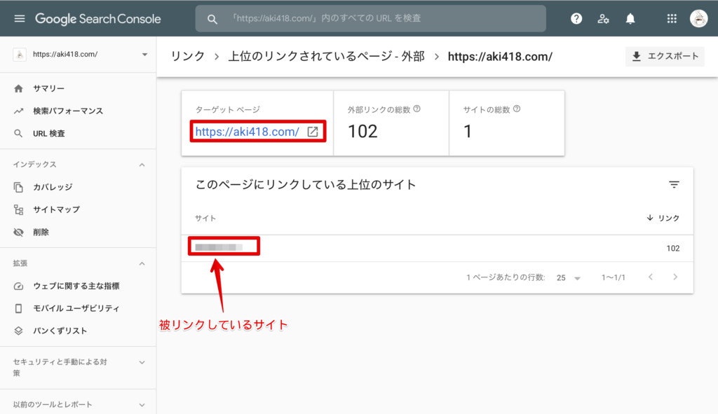 サーチコンソール　被リンク
