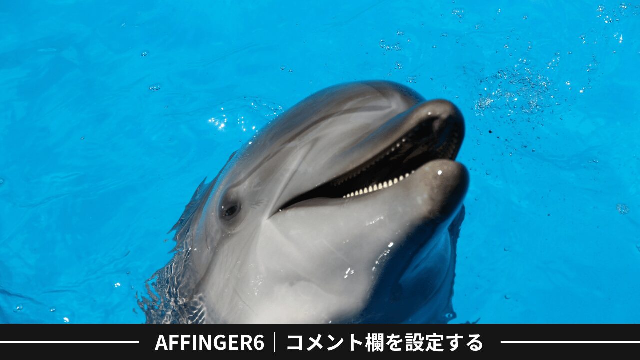 AFFINGER6｜コメント欄を設定する